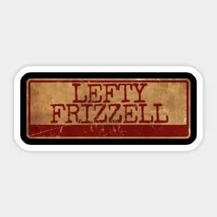 Aliska, text red retro Lefty Frizzell Sticker